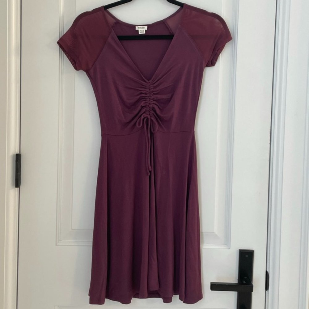 Garage Mesh-Sleeved Dress